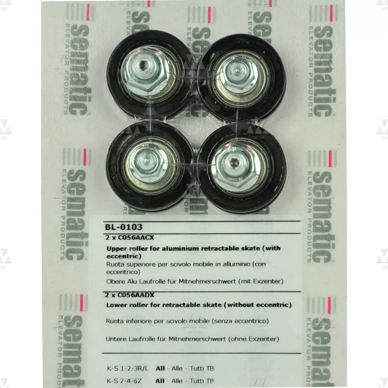 BL-0103 | KIT RUEDAS PARA PATÍN RETRÁCTIL (2 X SUPERIOR Y 2 X INFERIOR)