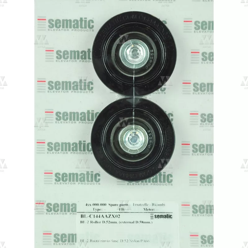 BL-C144AAZX02 | 2 X ROLLER D.52MM (EXTERNAL 58MM)

 (NYLON PA66)


