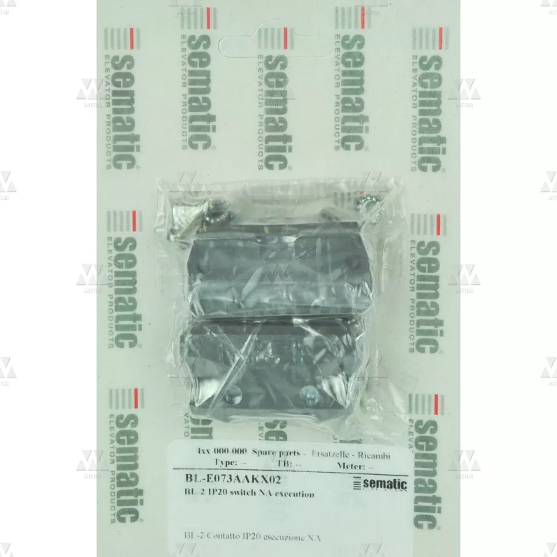 BL-E073AAKX02 | 2 X IP20 SWITCH FOR FIRE RATED EXECUTION OR EXECUTION FOR CANADA (MATERIAL: RYNITE)